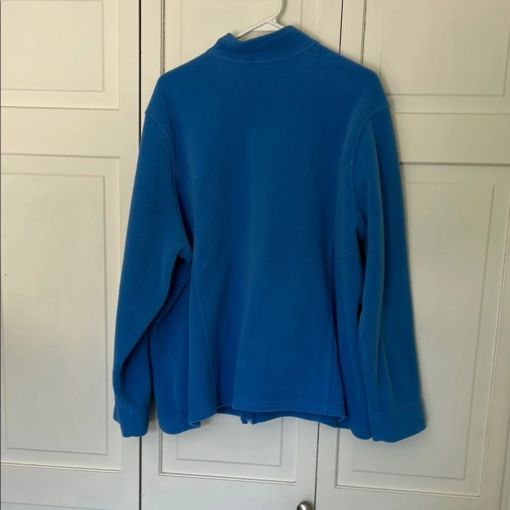 L.L. Bean Blue Cardigan Fleece with Zip-Up Style - Picture 5 of 13